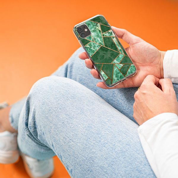 iMoshion Design hoesje iPhone Xr - Grafisch Koper / Groen