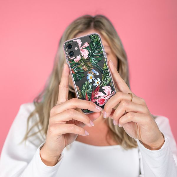 iMoshion Design hoesje Samsung Galaxy A52(s) (5G/4G) - Jungle - Groen / Roze