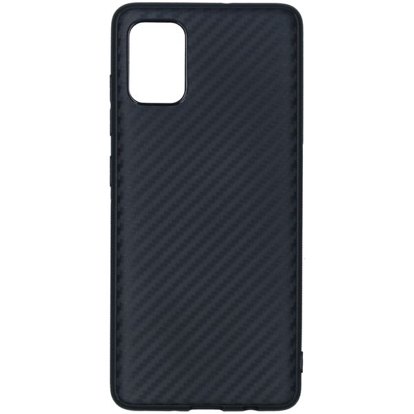 Carbon Softcase Backcover Samsung Galaxy A51 - Zwart