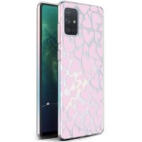 iMoshion Design hoesje Samsung Galaxy A71 - Hartjes - Roze