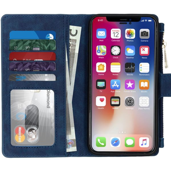 Luxe Portemonnee iPhone 11 Pro Max - Donkerblauw