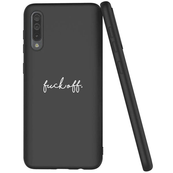 iMoshion Design hoesje Samsung Galaxy A50 / A30s - Fuck Off - Zwart