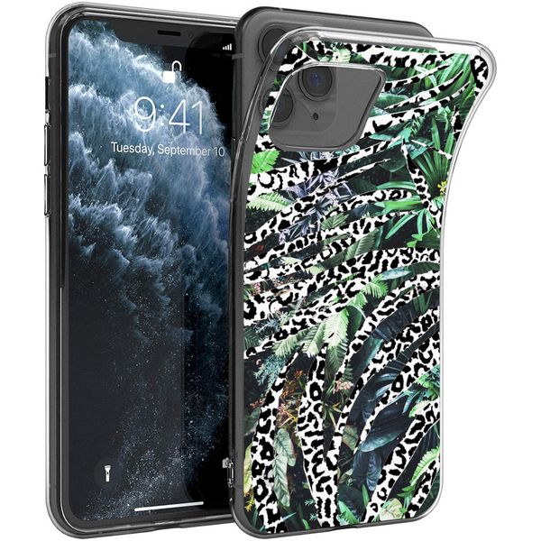 iMoshion Design hoesje iPhone 11 Pro - Jungle - Wit / Zwart / Groen