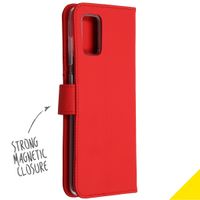 Accezz Wallet Softcase Bookcase Samsung Galaxy A71 - Rood