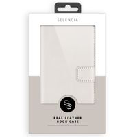 Selencia Echt Lederen Bookcase iPhone 11 - Lichtgrijs