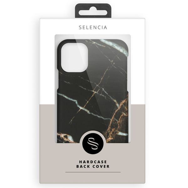 Selencia Maya Fashion Backcover iPhone 12 (Pro) - Marble Black