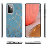 iMoshion Design hoesje Samsung Galaxy A72 - Grafisch Koper / Blauw