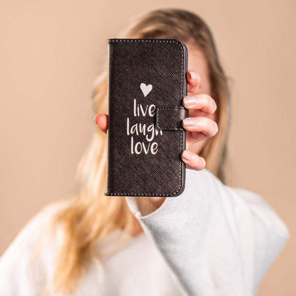 iMoshion Design Softcase Bookcase iPhone 12 Mini - Live Laugh Love