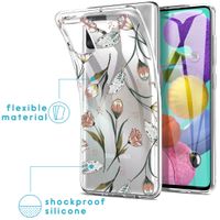 iMoshion Design hoesje Samsung Galaxy A51 - Bloem - Roze / Groen