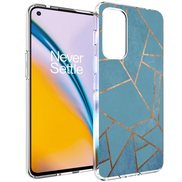 iMoshion Design hoesje OnePlus Nord 2 - Grafisch Koper / Blauw