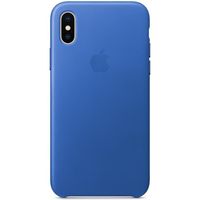 Apple Leather Backcover iPhone X - Electric Blue