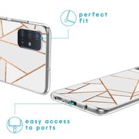 iMoshion Design hoesje Samsung Galaxy A51 - Grafisch Koper / Wit