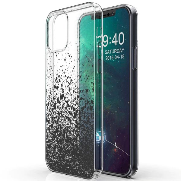 iMoshion Design hoesje iPhone 12 Mini - Spetters - Zwart