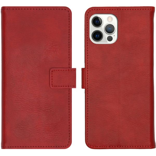 iMoshion Luxe Bookcase iPhone 12 (Pro) - Rood