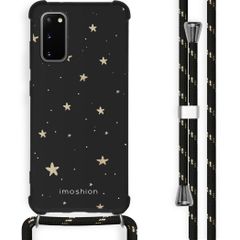 iMoshion Design hoesje met koord Samsung Galaxy S20 - Sterren - Zwart / Goud