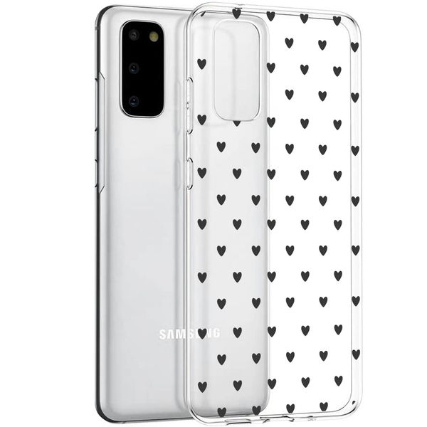 iMoshion Design hoesje Samsung Galaxy S20 - Hartjes - Zwart