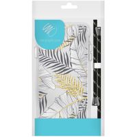 iMoshion Design hoesje met koord iPhone 12 Pro Max - Bladeren - Zwart / Goud