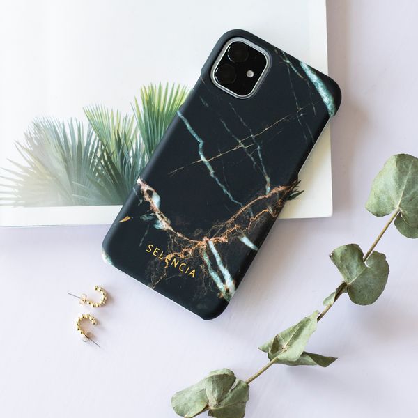 Selencia Maya Fashion Backcover Samsung Galaxy A21s - Marble Black