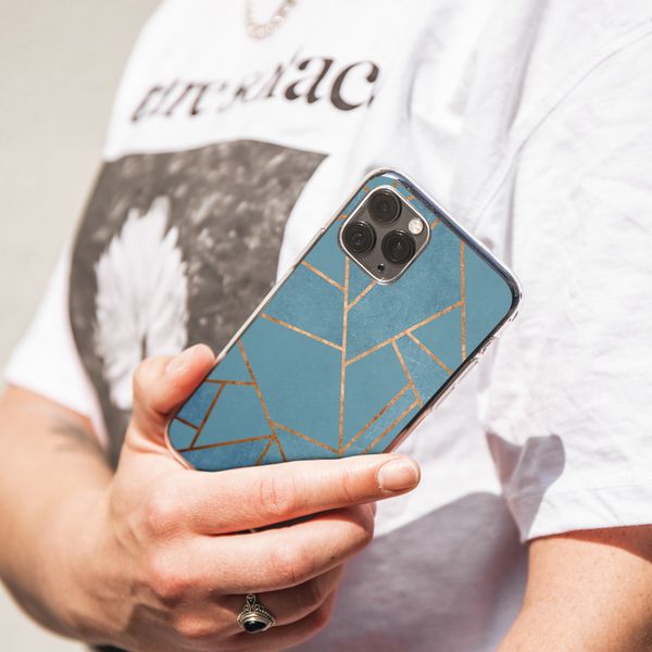 iMoshion Design hoesje Motorola Moto G8 Power - Grafisch Koper / Blauw