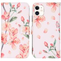 iMoshion Design Softcase Bookcase iPhone 11 - Bloem - Roze