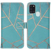 iMoshion Design Softcase Bookcase Samsung Galaxy A21s - Blue Graphic