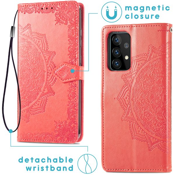 iMoshion Mandala Bookcase Samsung Galaxy A72 - Rood