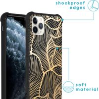 iMoshion Design hoesje met koord iPhone 11 Pro Max - Bladeren - Goud