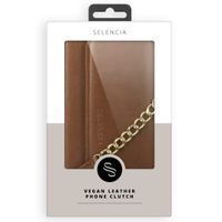 Selencia Uitneembare Vegan Lederen Clutch Galaxy A50 / A30s - Bruin