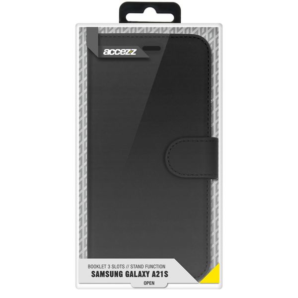 Accezz Wallet Softcase Bookcase Samsung Galaxy A21s - Zwart