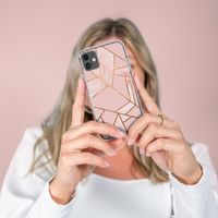 iMoshion Design hoesje iPhone Xr - Grafisch Koper / Roze