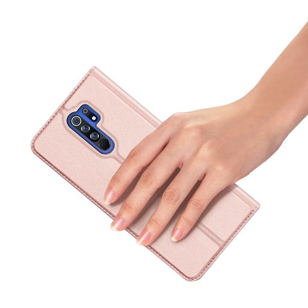 Dux Ducis Slim Softcase Bookcase Xiaomi Redmi 9 - Rosé Goud