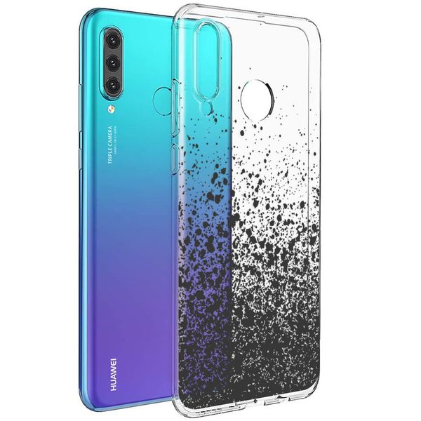 iMoshion Design hoesje Huawei P30 Lite - Spetters - Zwart