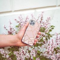 iMoshion Design hoesje Motorola Moto G9 Plus - Grafisch Koper / Roze