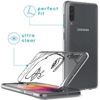 iMoshion Design hoesje Galaxy A50 / A30s - Abstract Gezicht - Zwart