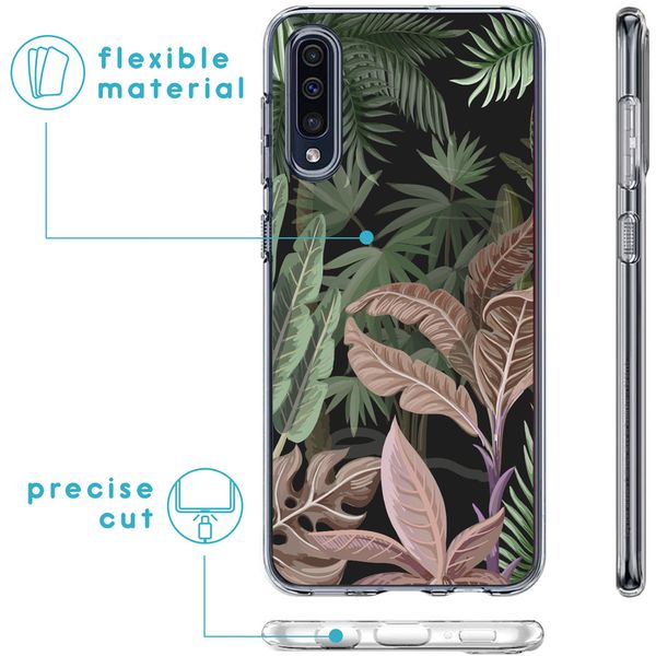 iMoshion Design hoesje Galaxy A50 / A30s - Jungle - Groen / Roze