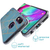 iMoshion Design hoesje Samsung Galaxy A40 - Grafisch Koper / Blauw