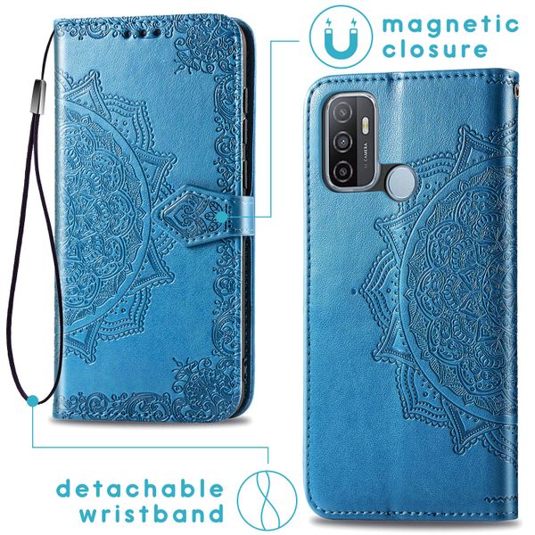 iMoshion Mandala Bookcase Oppo A53 / Oppo A53s  - Turquoise