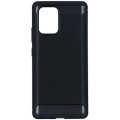 Brushed Backcover Samsung Galaxy S10 Lite - Zwart