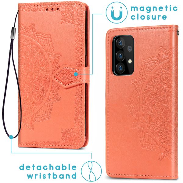 iMoshion Mandala Bookcase Samsung Galaxy A52(s) (5G/4G) - Oranje