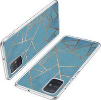 iMoshion Design hoesje Samsung Galaxy A71 - Grafisch Koper / Blauw