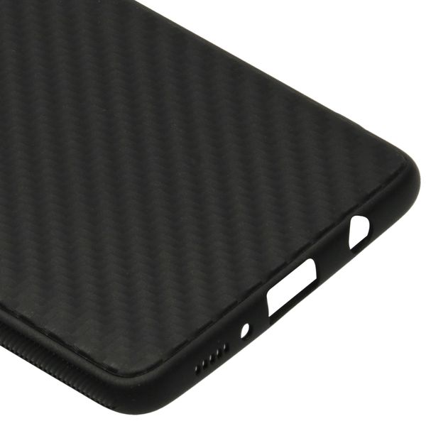 Carbon Softcase Backcover Samsung Galaxy A71 - Zwart