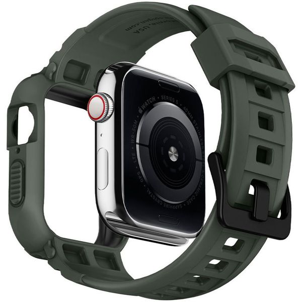 Spigen Rugged Armor™ Pro Case Apple Watch 40 mm - Groen