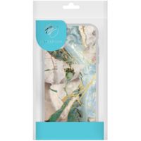 iMoshion Design hoesje Samsung Galaxy S21 FE - Marmer -Gebroken Beige