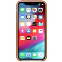 Apple Leather Backcover iPhone Xs Max - Saddle Brown