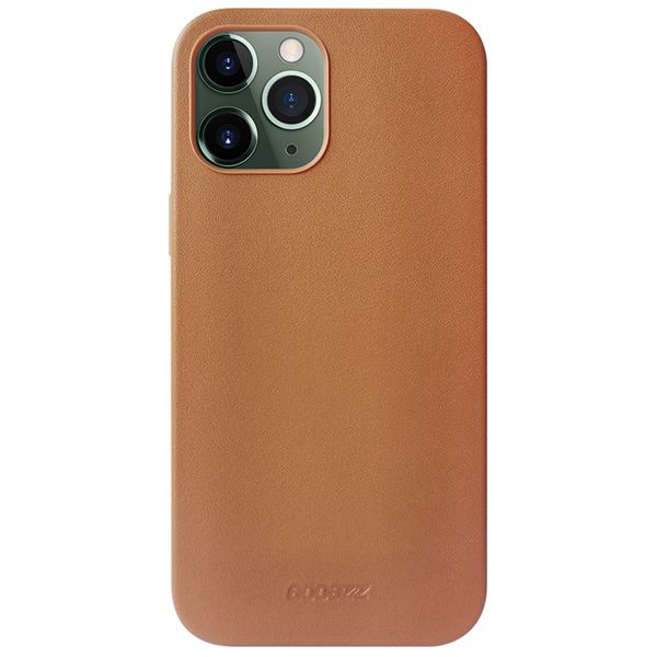 Accezz Leather Backcover met MagSafe iPhone 12 (Pro) - Bruin