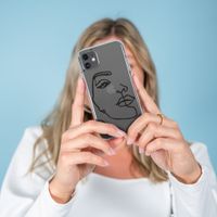 iMoshion Design hoesje Huawei P30 Lite - Abstract Gezicht - Zwart