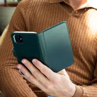 Selencia Echt Lederen Bookcase Samsung Galaxy S10 Plus - Groen