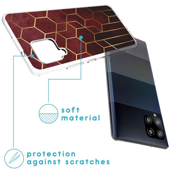 iMoshion Design hoesje Samsung Galaxy A42 - Patroon - Rood