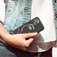 iMoshion Design hoesje iPhone 11 Pro - Abstract Gezicht - Wit / Zwart