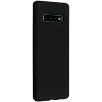 Accezz Liquid Silicone Backcover Samsung Galaxy S10 Plus - Zwart